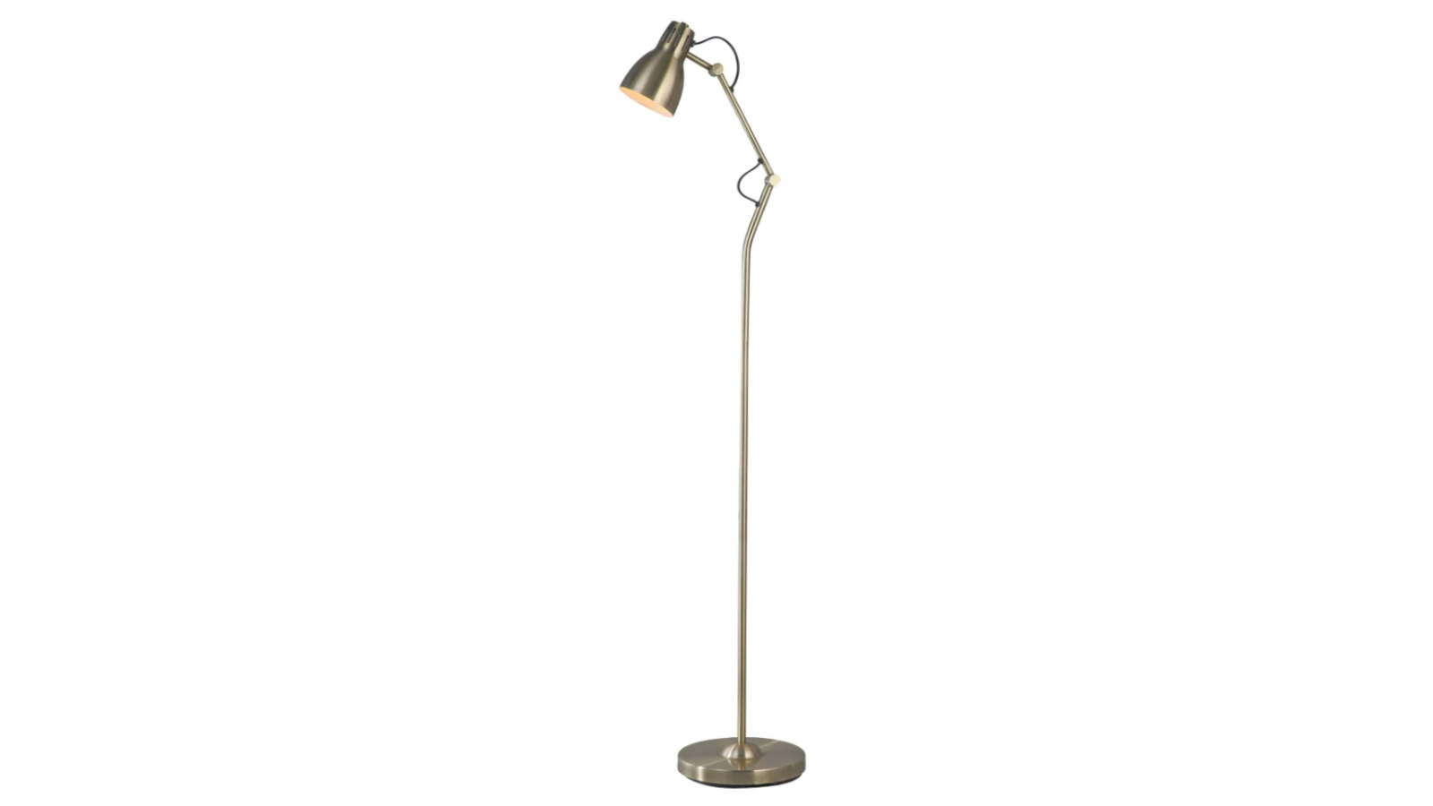 Luminea Metal Adjustable Arms Intense Bright Shade Floor Lamp - Antique Brass