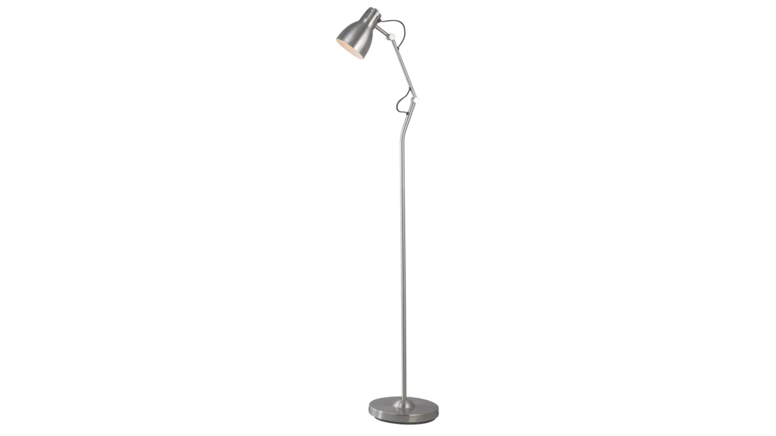 Luminea Metal Adjustable Arms Intense Bright Shade Floor Lamp - Satin Chrome