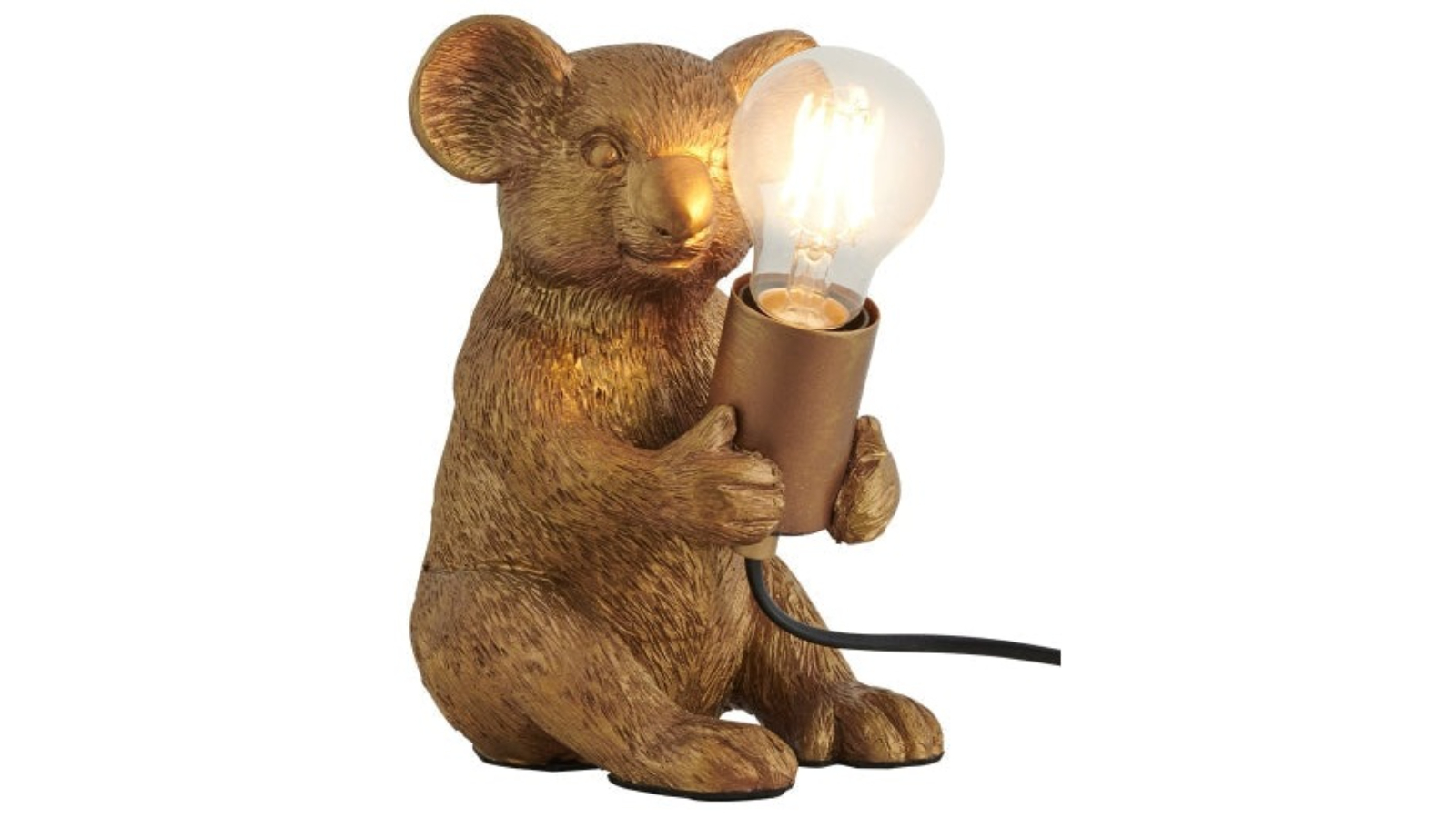 Luminea Eleanor Single Bulb Koala Accent Gold Sitting Table Lamp