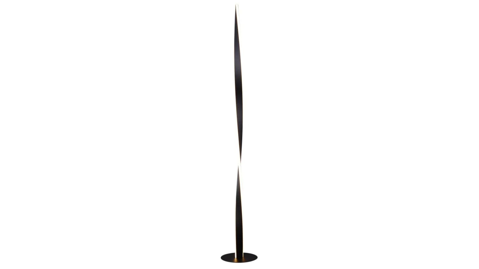 Luminea Jacqueline Modern Classic Twisted Floor LED Light Lamp - Black