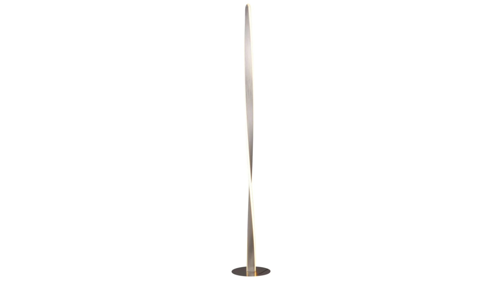 Luminea Jacqueline Modern Classic Twisted Floor LED Light Lamp - Brushed Chrome