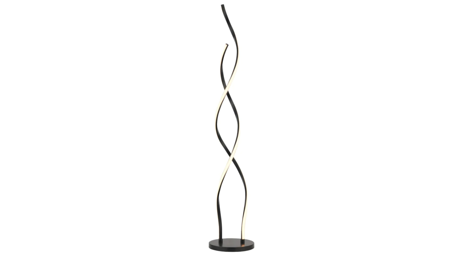 Luminea Margaret Modern Elegant Spiral Floor LED Light Lamp - Black
