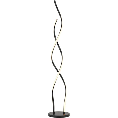 Luminea Margaret Modern Elegant Spiral Floor LED Light Lamp - Black