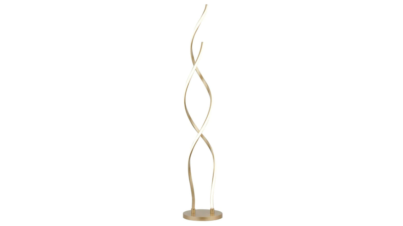 Luminea Margaret Modern Elegant Spiral Floor LED Light Lamp - Gold