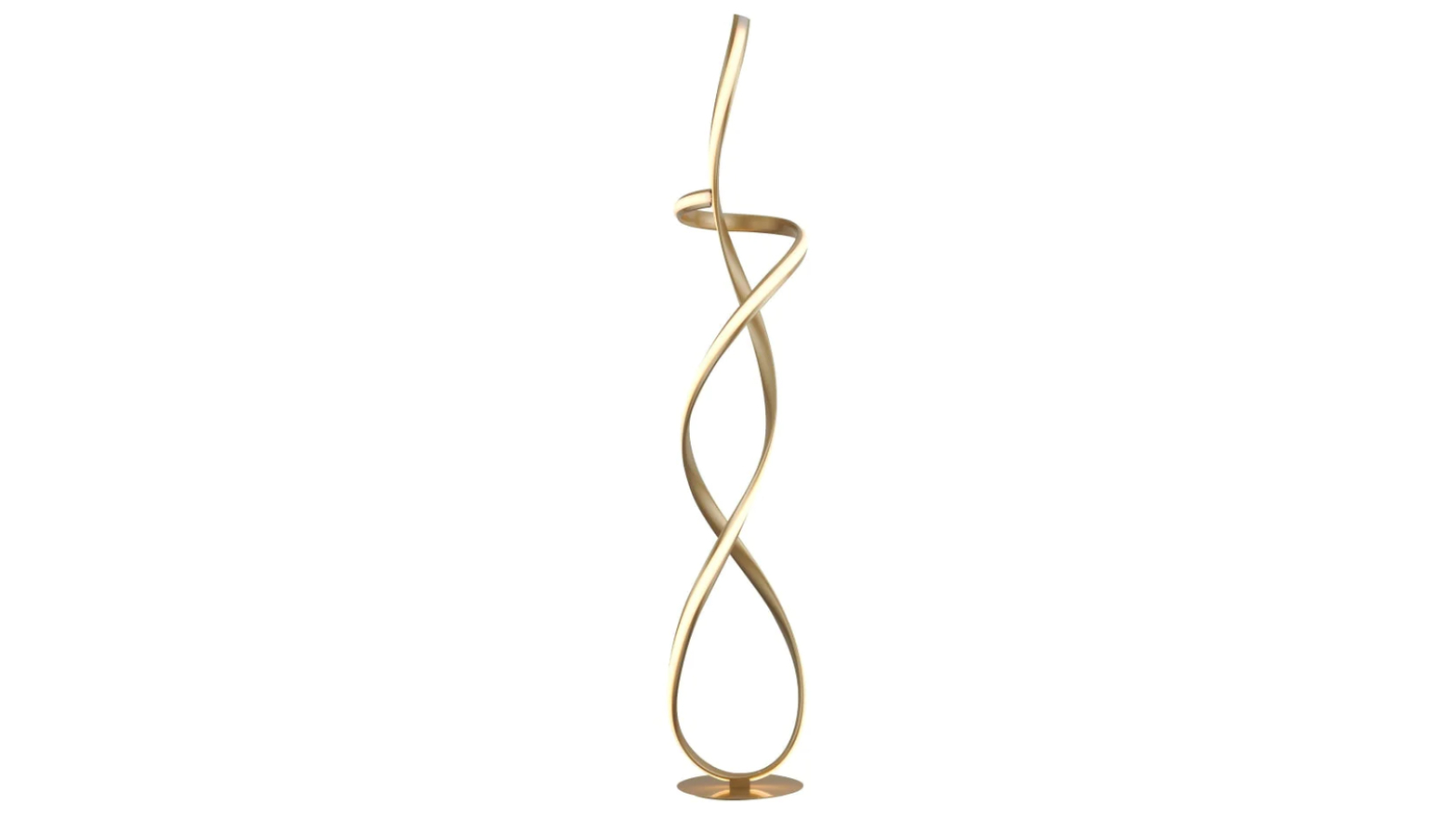 Luminea Ramona Spiral Floor LED Light Lamp - Gold
