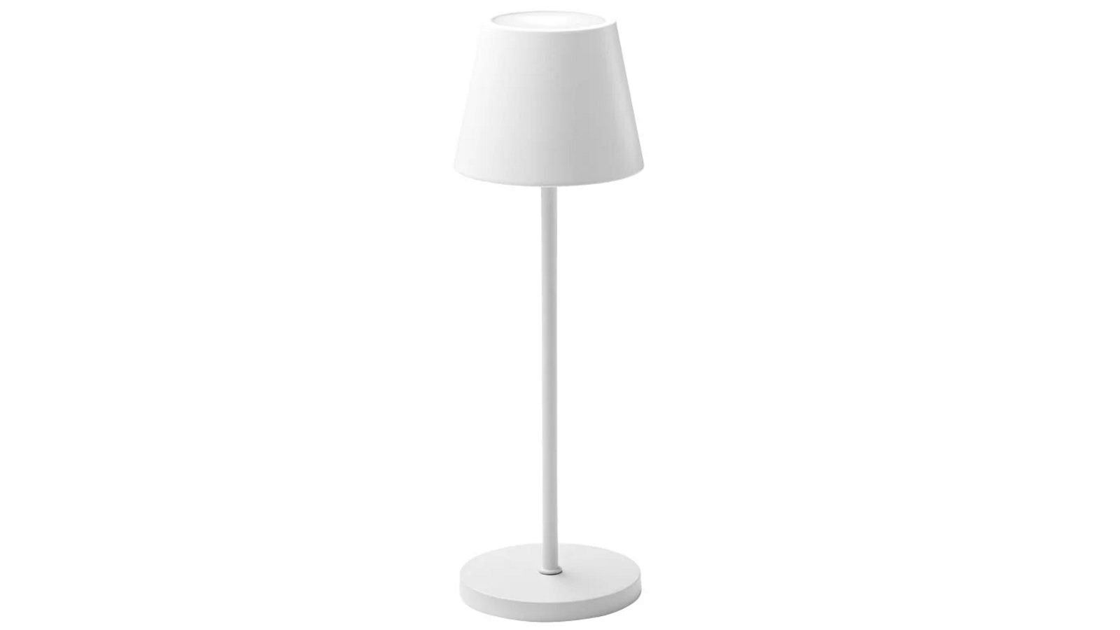 Luminea Sun Beams Portable RGB LED Table Desk Lamp with Metal Shade - White
