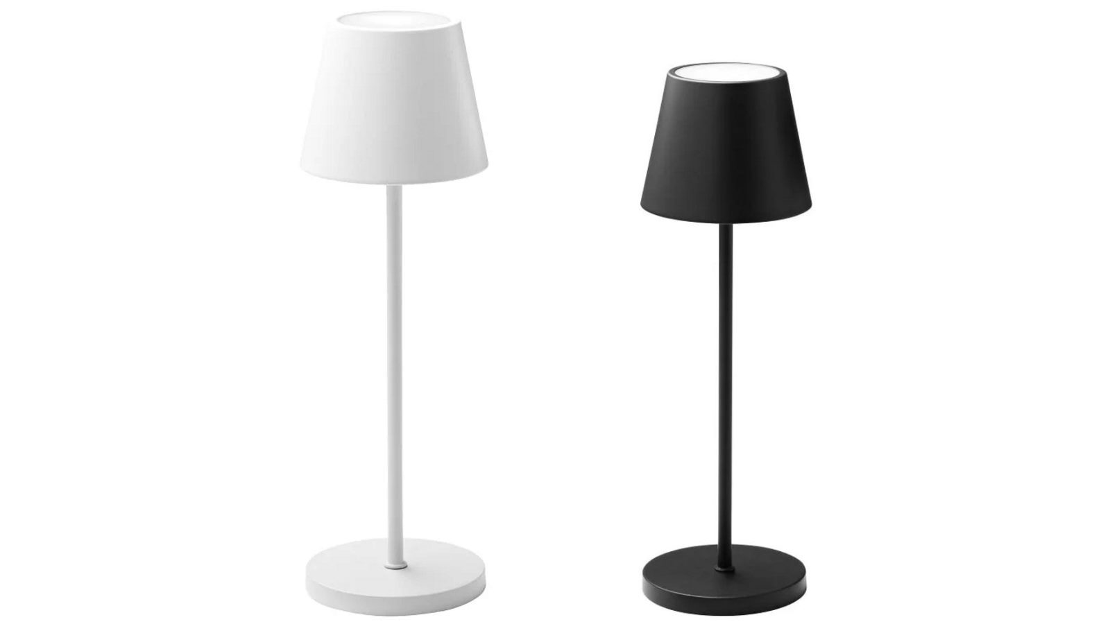 Luminea Sun Beams Portable RGB LED Table Desk Lamp with Light Metal Shade