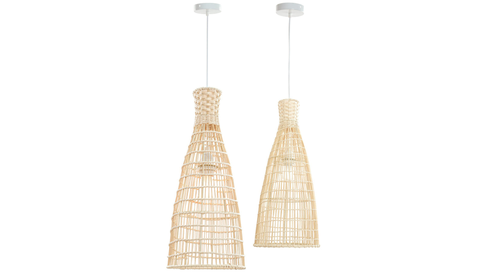 Luminea Liles Natural Rattan Hanging Pendant Light