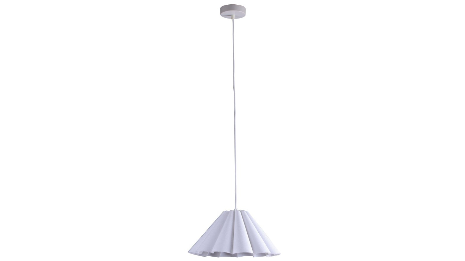 Luminea Loca Vintage Metal Base Pendant Light Lamp - White