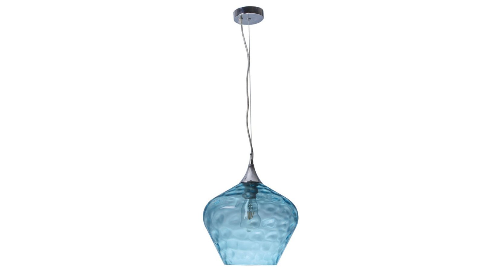 Luminea Cillian Glass Shade Pendant Light Lamp - Blue