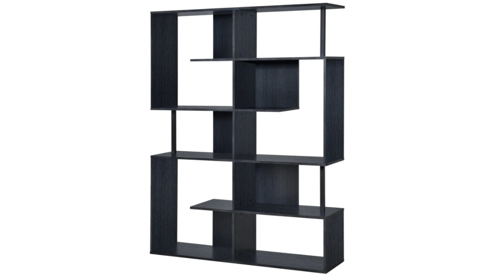 Paragon Amber Wooden 5-Tier Display Shelf Bookcase Storage Cabinet - Black