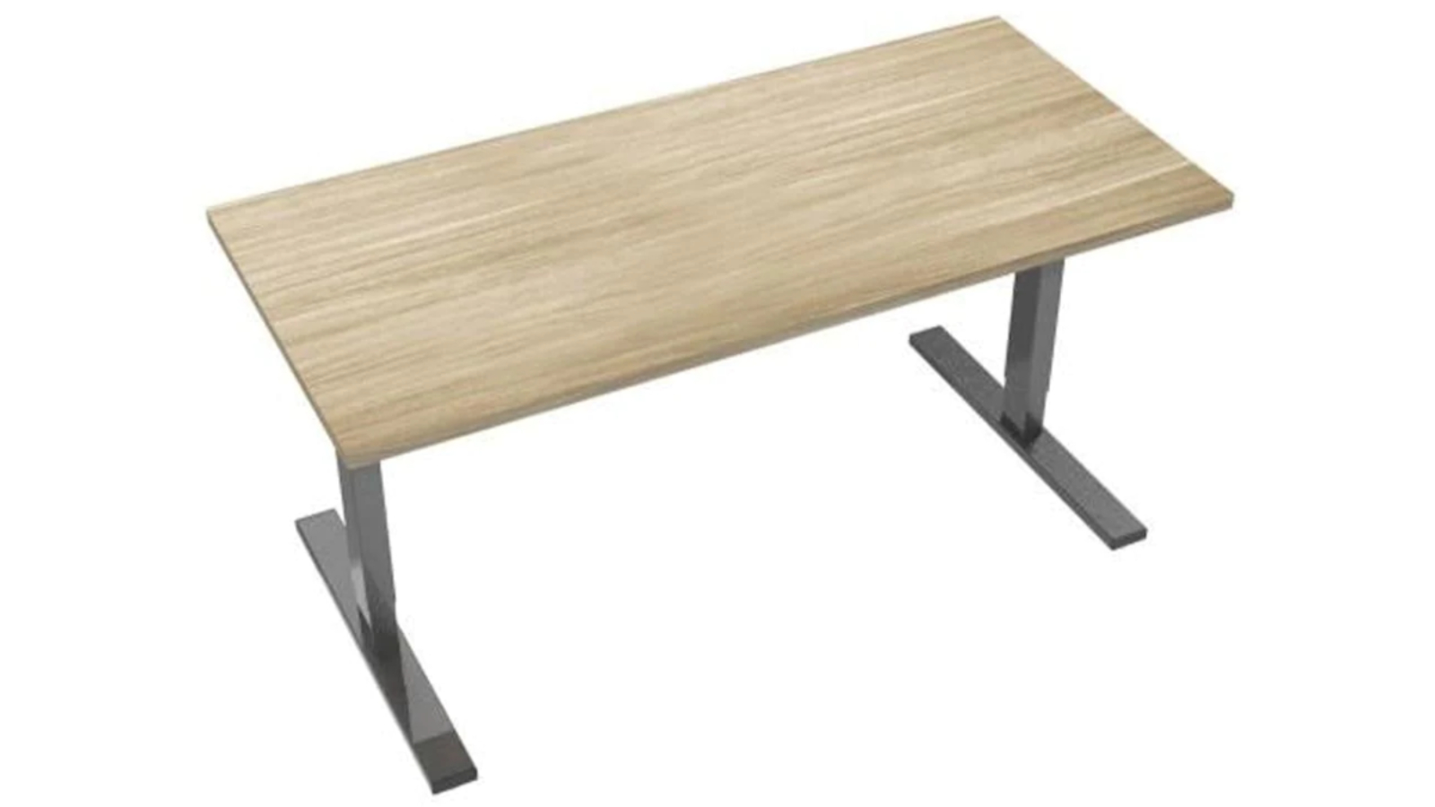 UBIZ Furniture Oak/Black Xavier Electric Height Adjustable Computer ...