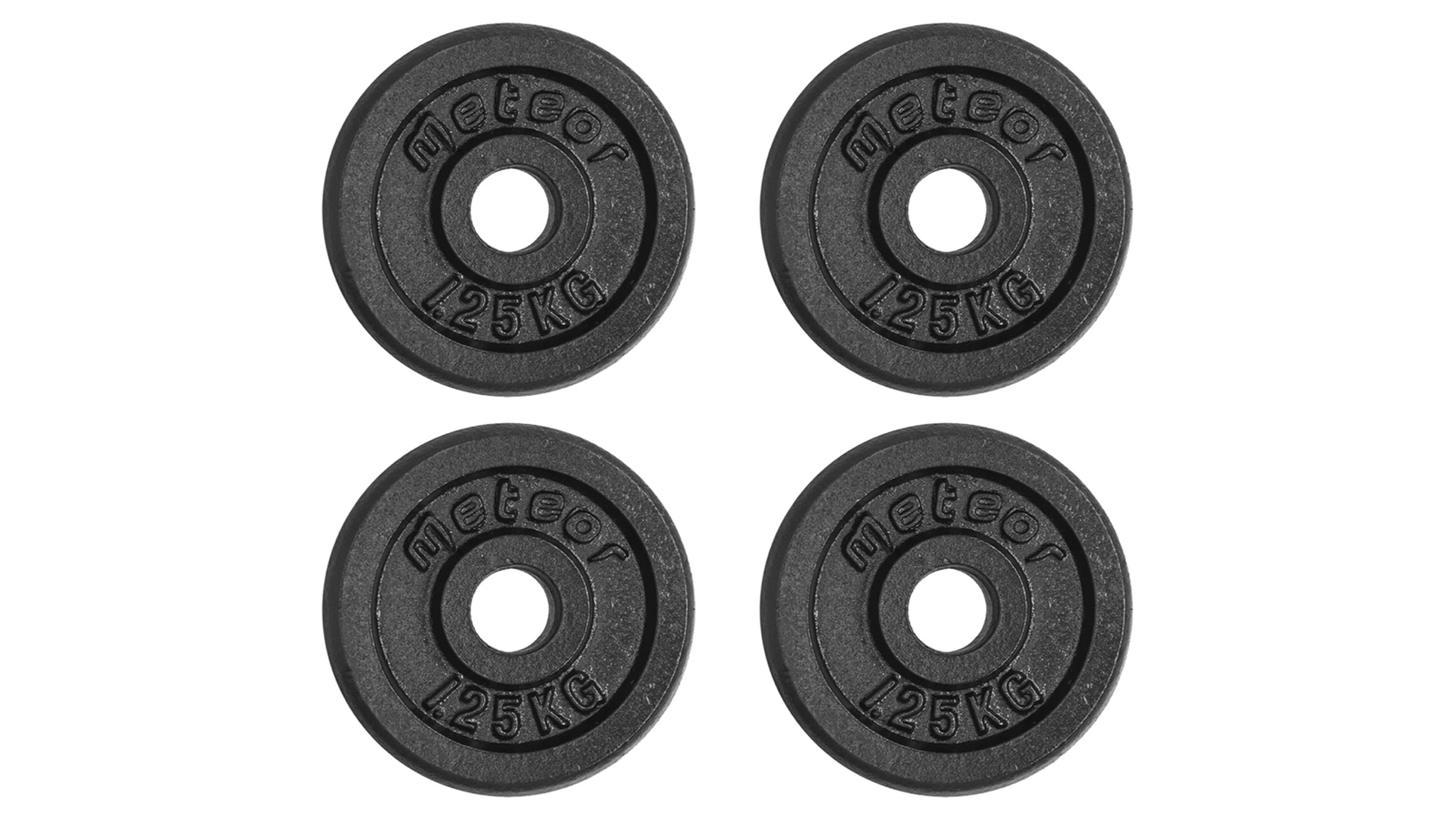 Meteor For The Winners 2.54cm Pair of 2 Standard Cast Iron Weight Plate - 1.25kg