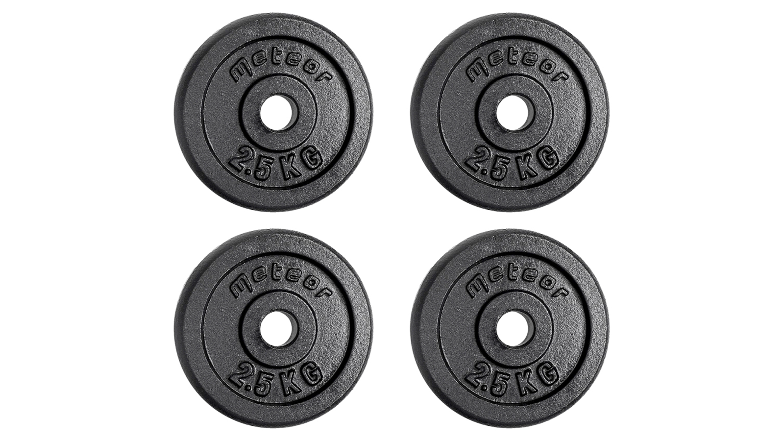 Meteor For The Winners 2.54cm Pair of 2 Standard Cast Iron Weight Plate - 2.5kg