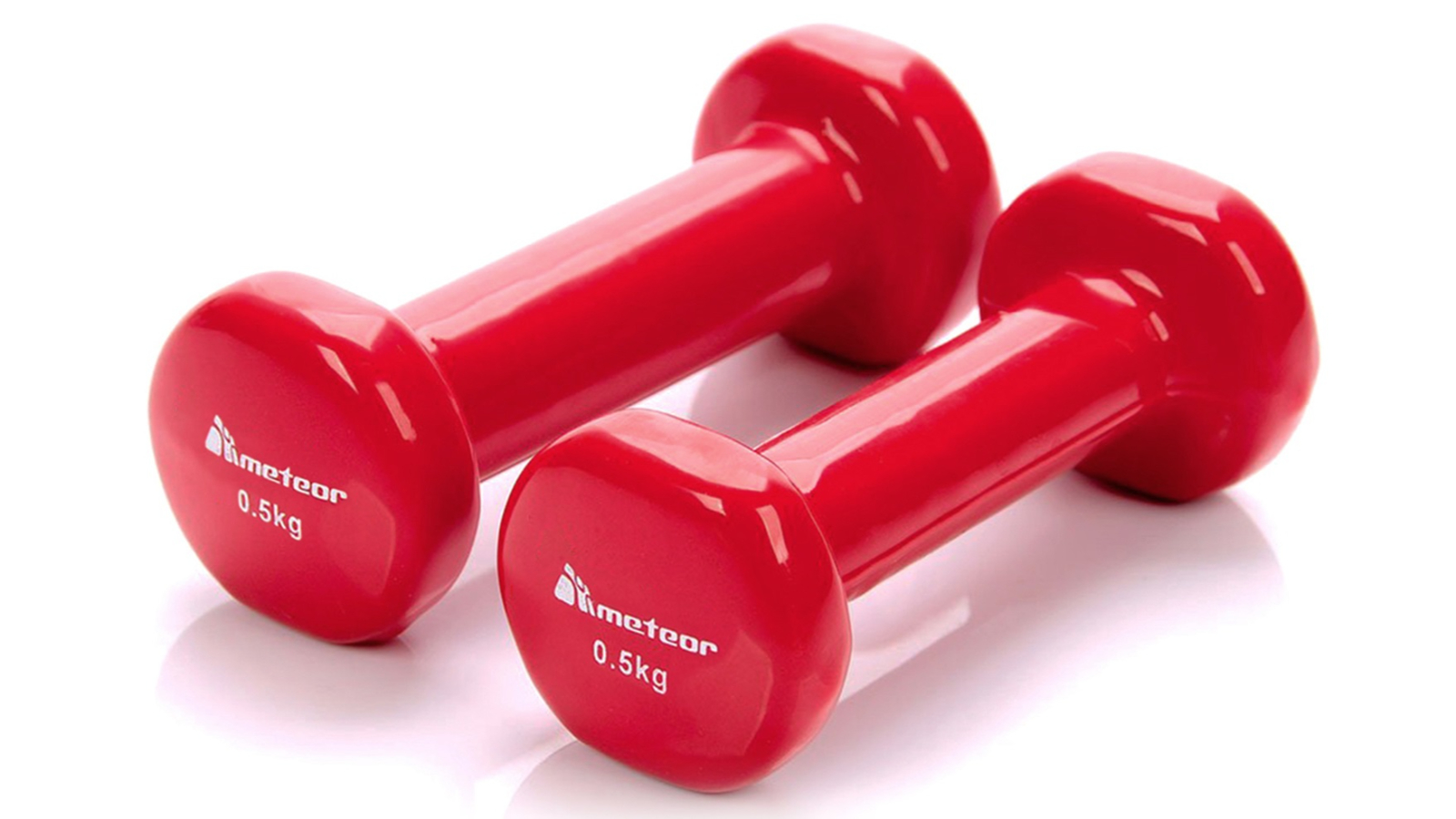 Meteor For The Winners Anit-Slip Flat Bottom Vinyl Dumbbell - 0.5kg