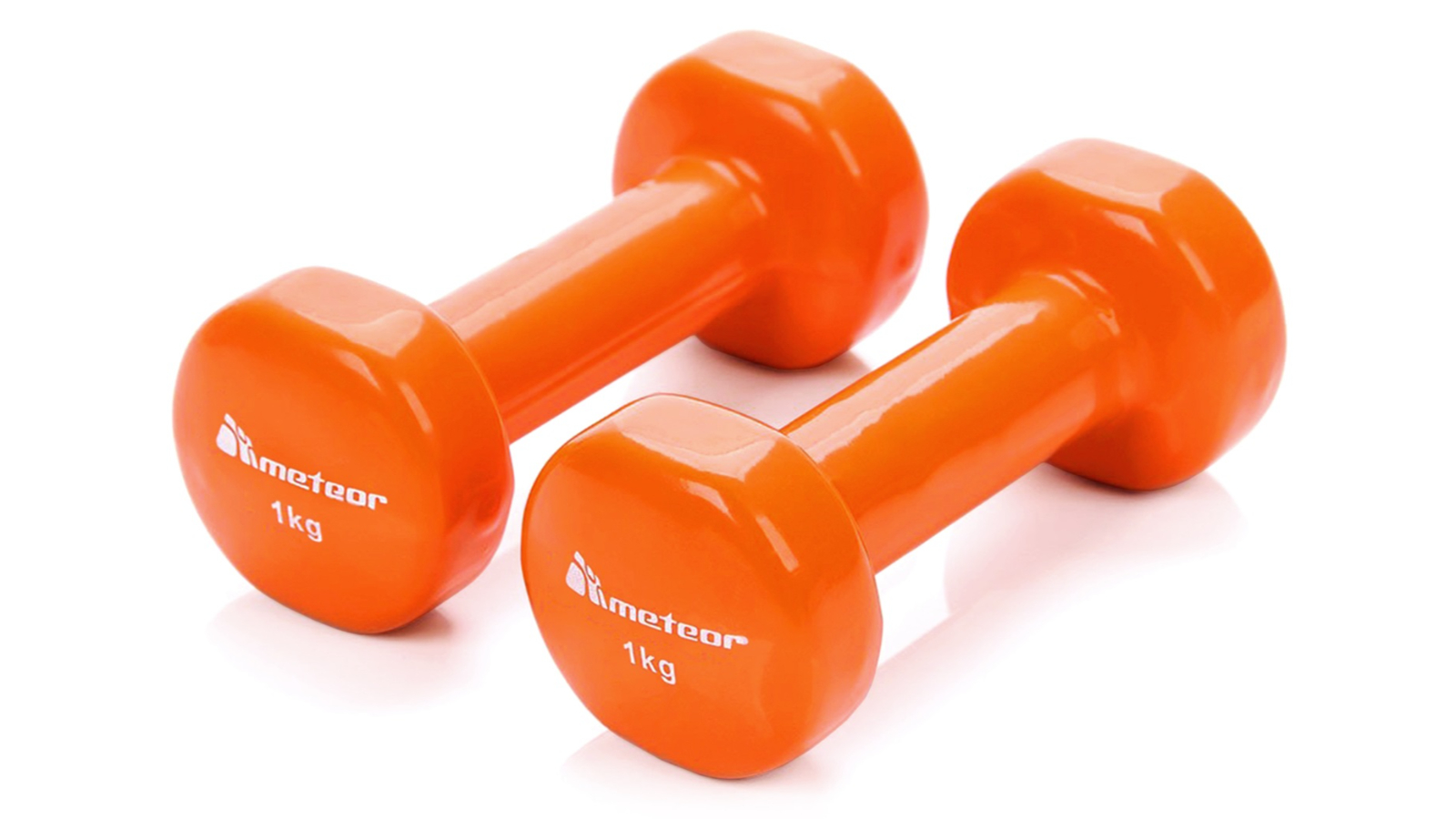 Meteor For The Winners Anit-Slip Flat Bottom Vinyl Dumbbell - 1kg