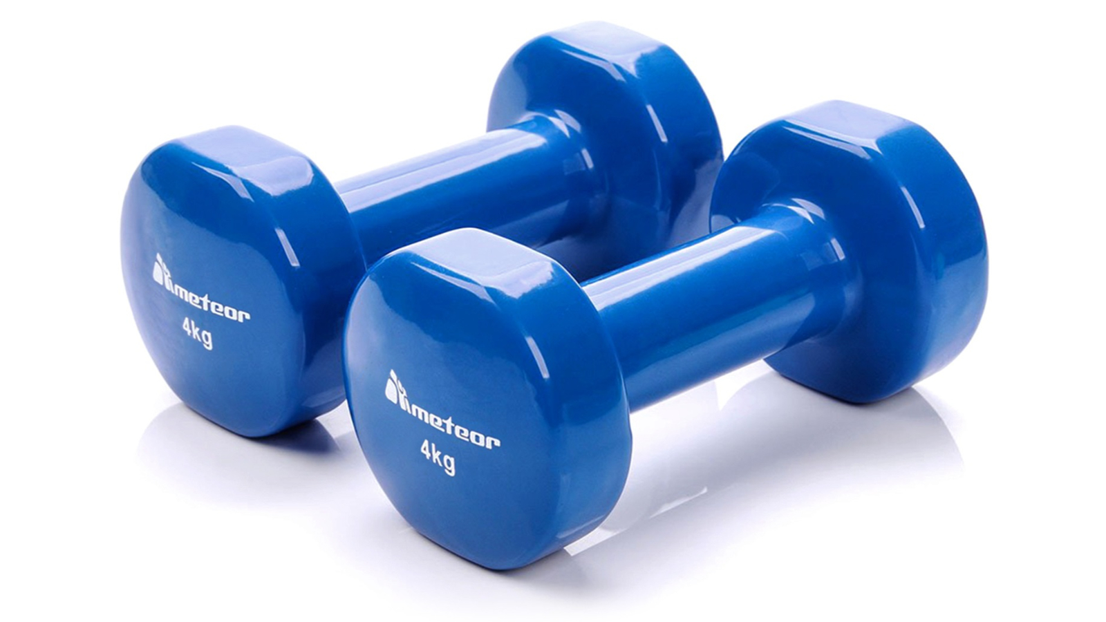 Meteor For The Winners Anit-Slip Flat Bottom Vinyl Dumbbell - 4kg