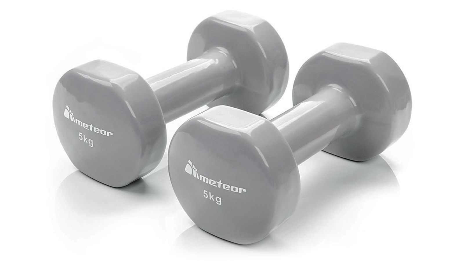 Meteor For The Winners Anit-Slip Flat Bottom Vinyl Dumbbell - 5kg