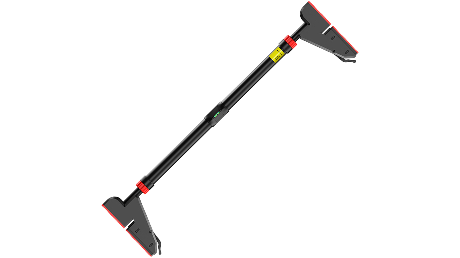 Meteor For The Winners Bolt-Free Doorway Pull Up Bar - Black/Red