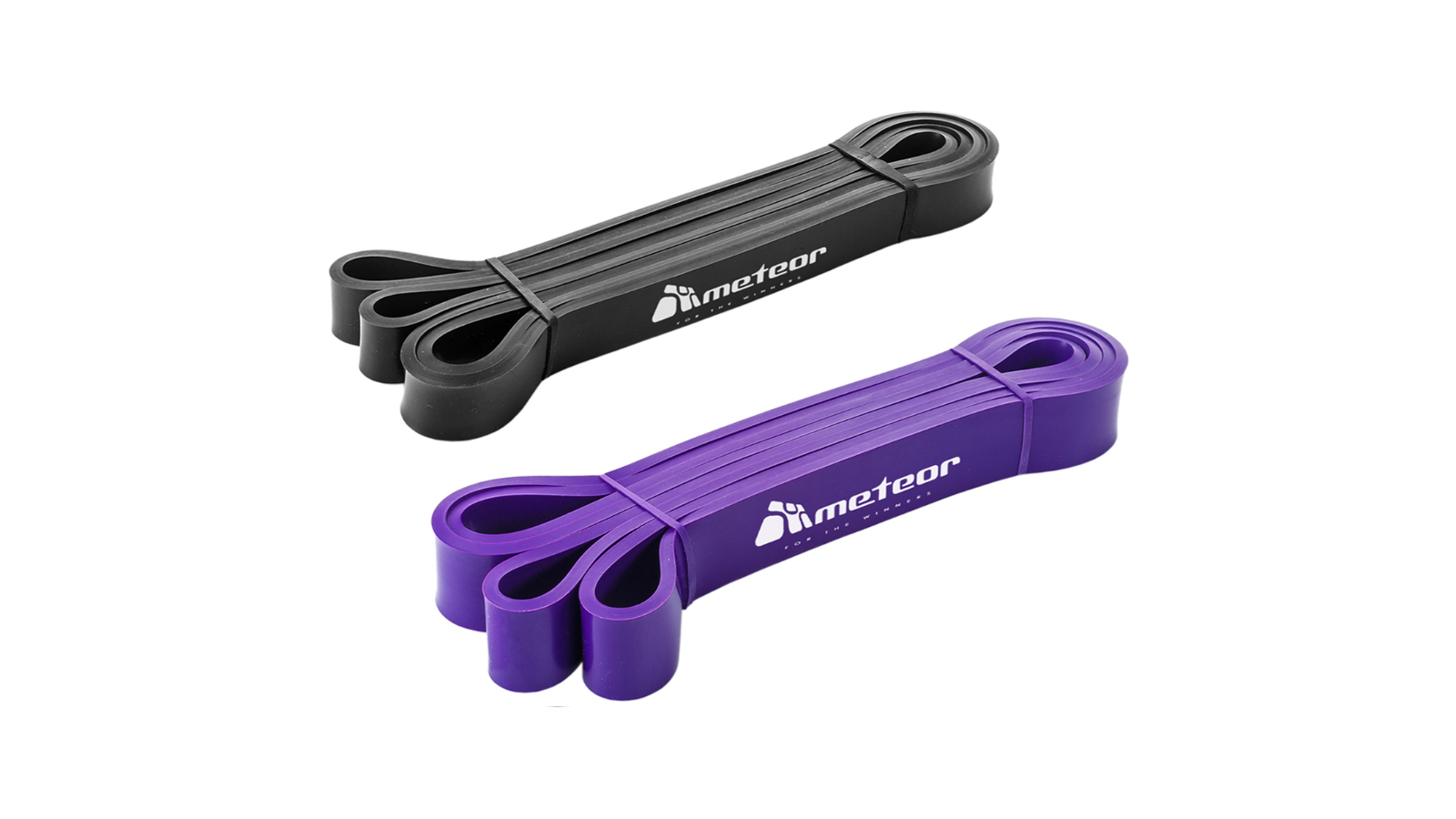 Meteor For The Winners Resistance Power Bands Dual Pack - Black/Purple