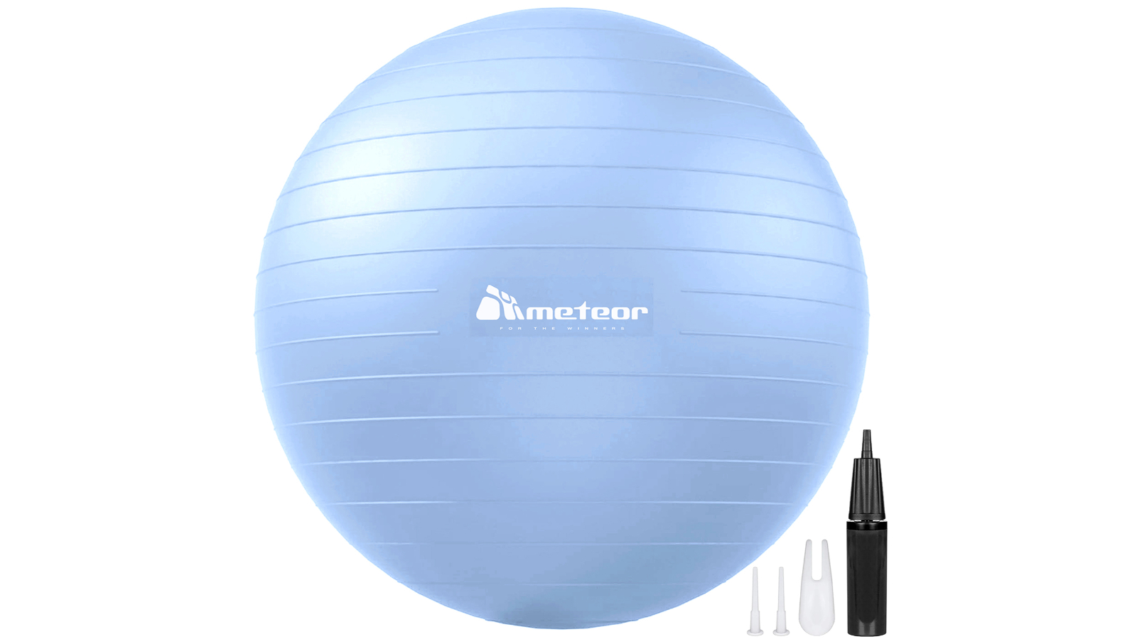 Meteor For The Winners 55-65cm Anti-Burst Yoga Gym Ball with Pump - Baby Blue