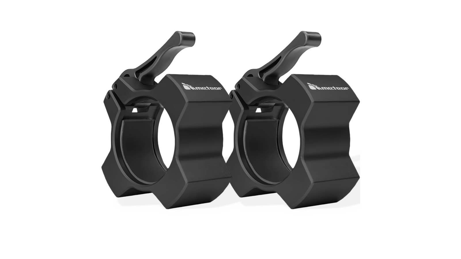 Meteor For The Winners 5cm Aluminium Quick-Release Olympic Barbell Clamp - Black