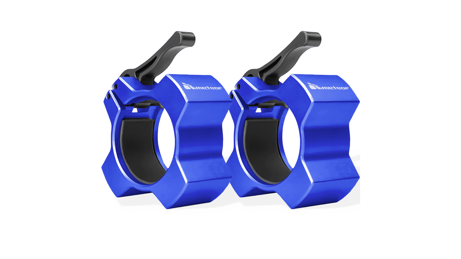 Meteor For The Winners 5cm Aluminium Quick-Release Olympic Barbell Clamp - Blue
