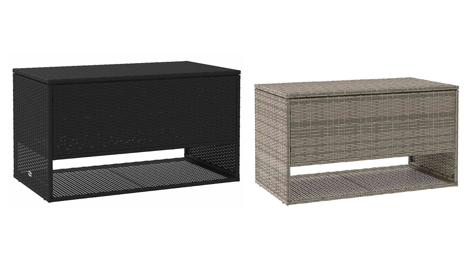 vidaXL Poly Rattan 100 x 55 x 55.5cm Outdoor Cushion Box
