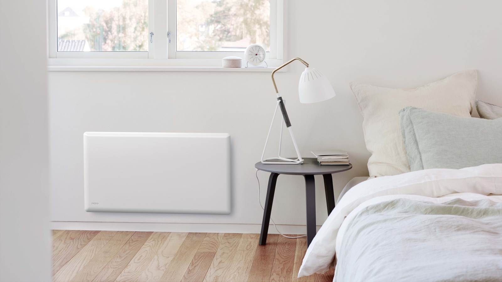 Nobo 1.5kW Electric Panel Heater with Timer and Castors Harvey Norman
