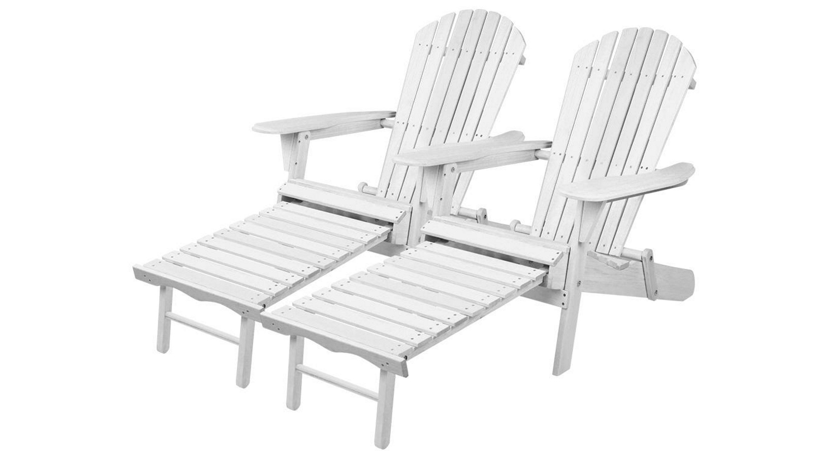 Gardeon Outdoor Adirondack Beach Chair - White