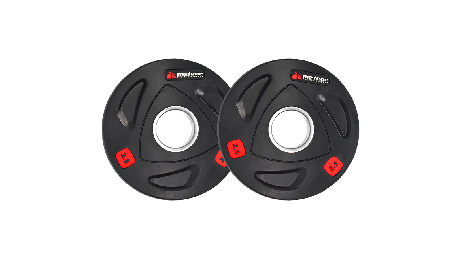 Meteor For The Winners 5cm Rubber Weight Plate for Olympic Barbell - 2.5kg