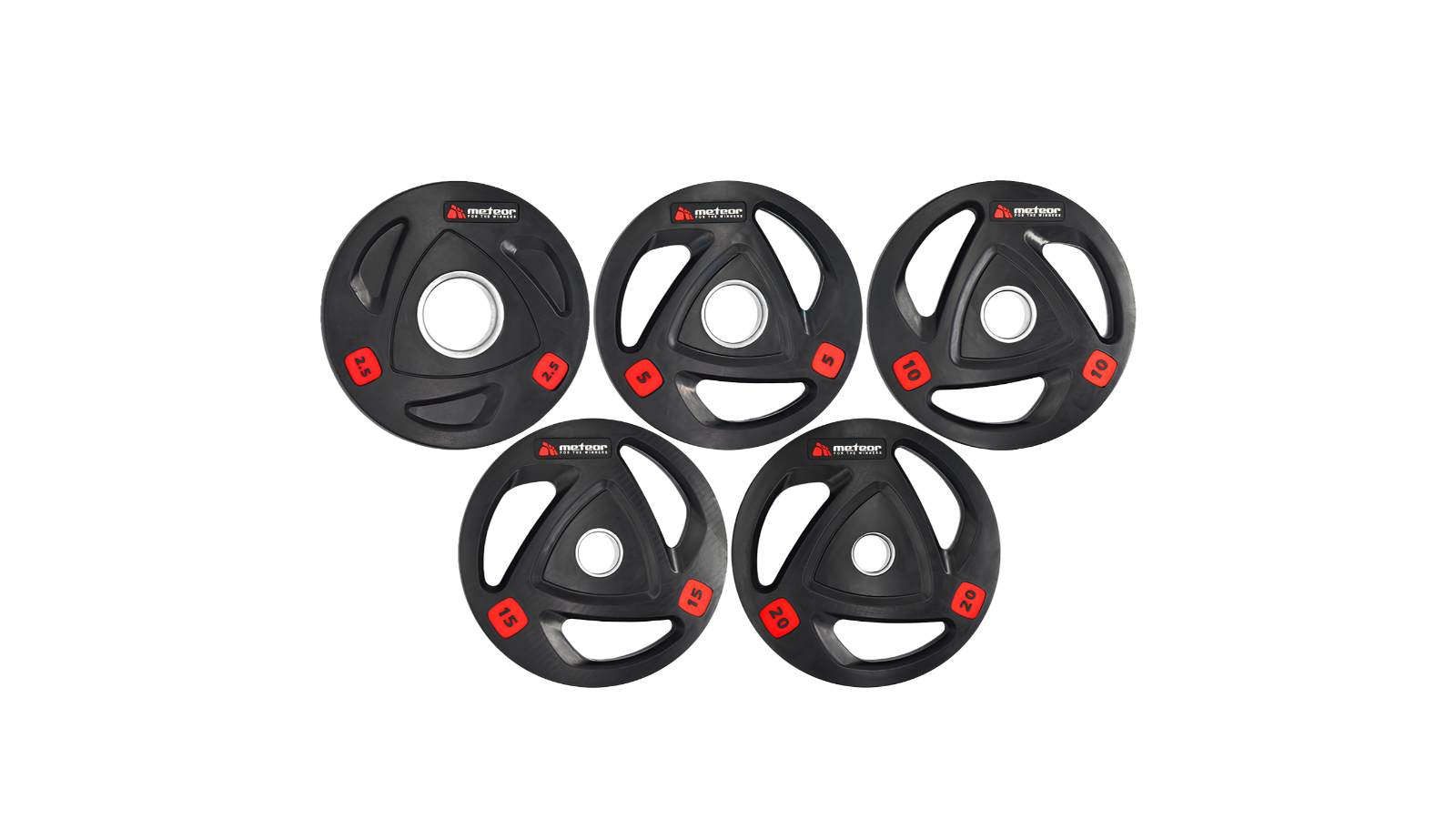 Meteor For The Winners 5cm Rubber Weight Plate for Olympic Barbell
