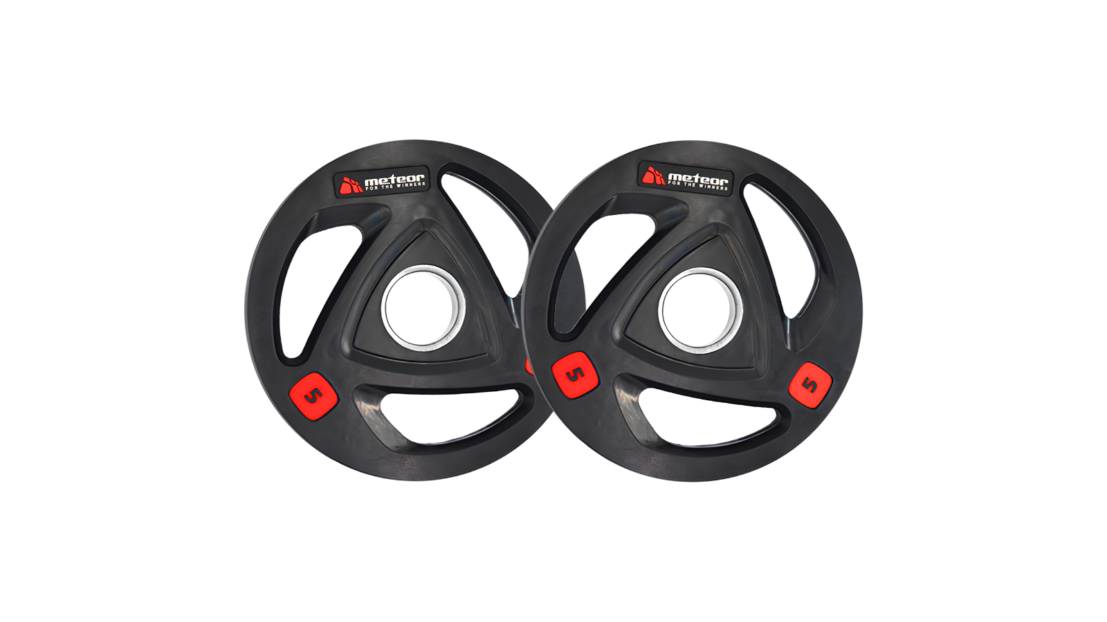 Meteor For The Winners 5cm Rubber Weight Plate for Olympic Barbell - 5kg