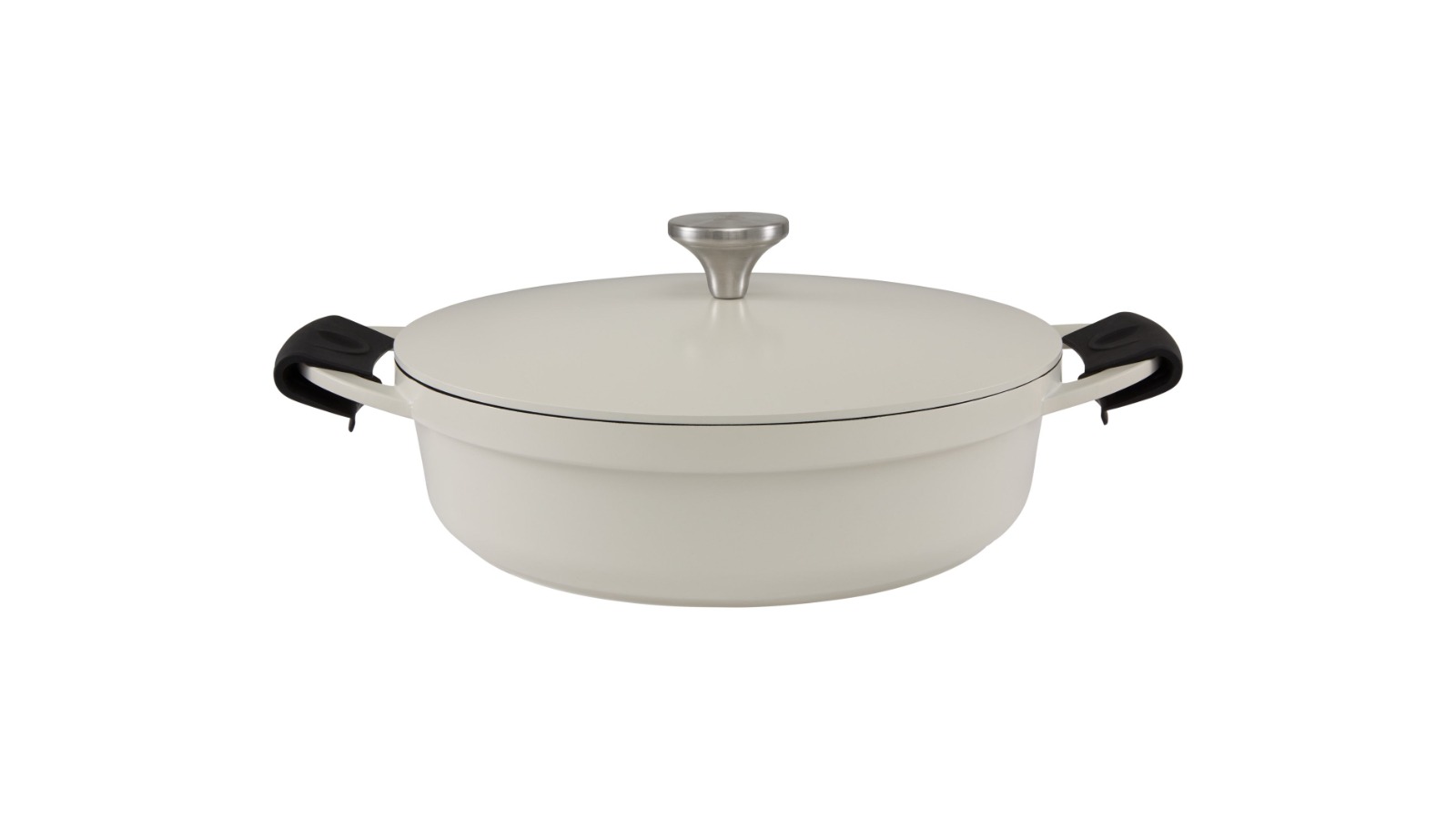 Maxwell & Williams 28cm Cast Non-Stick Shallow Casserole - Ecru