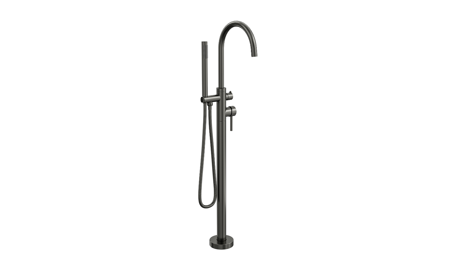 Linsol Nure Free Standing Bath Mixer with Hand Shower - Gunmetal
