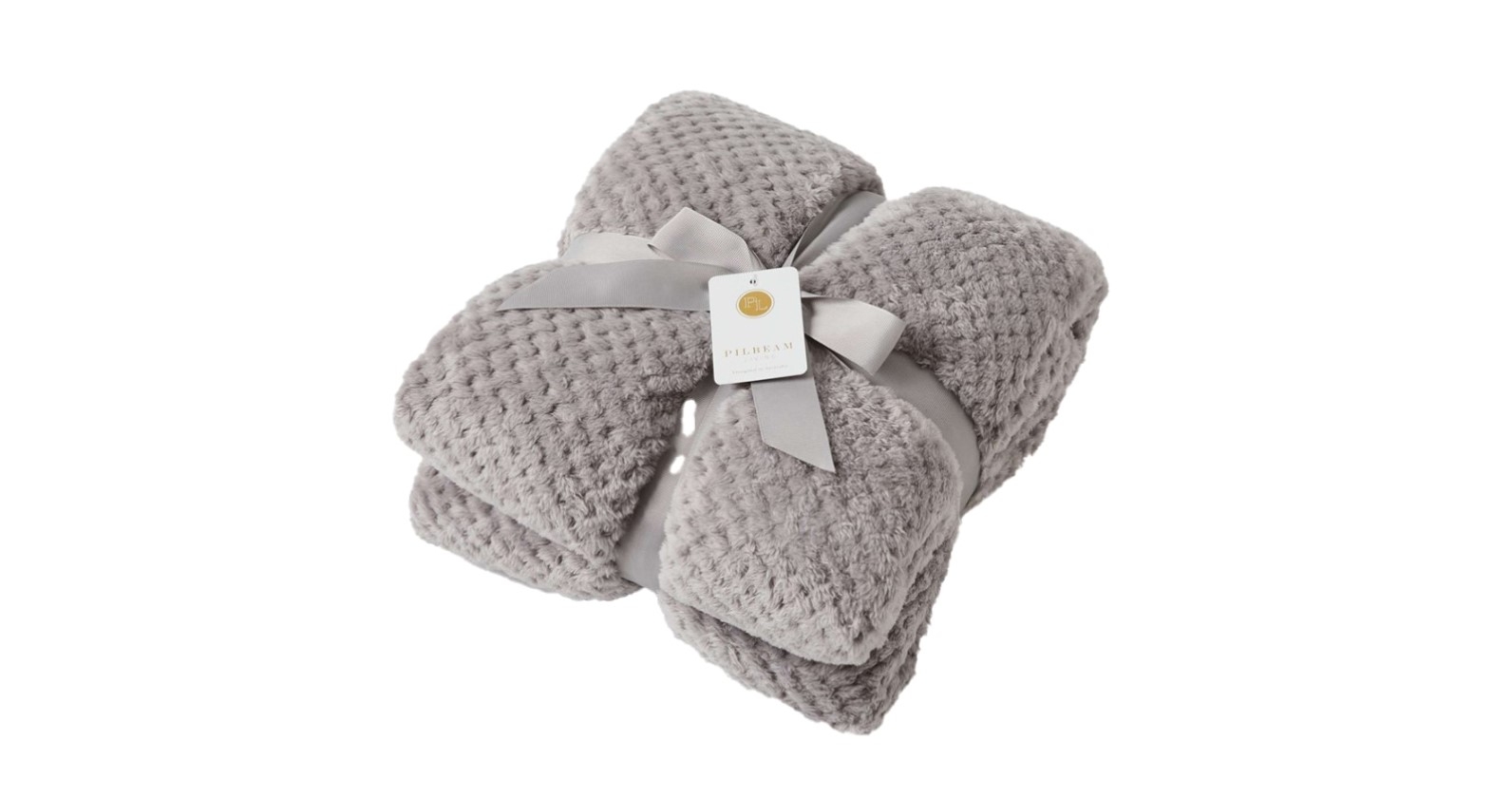 Pilbeam Living Aria Grey Throw Blanket Harvey Norman