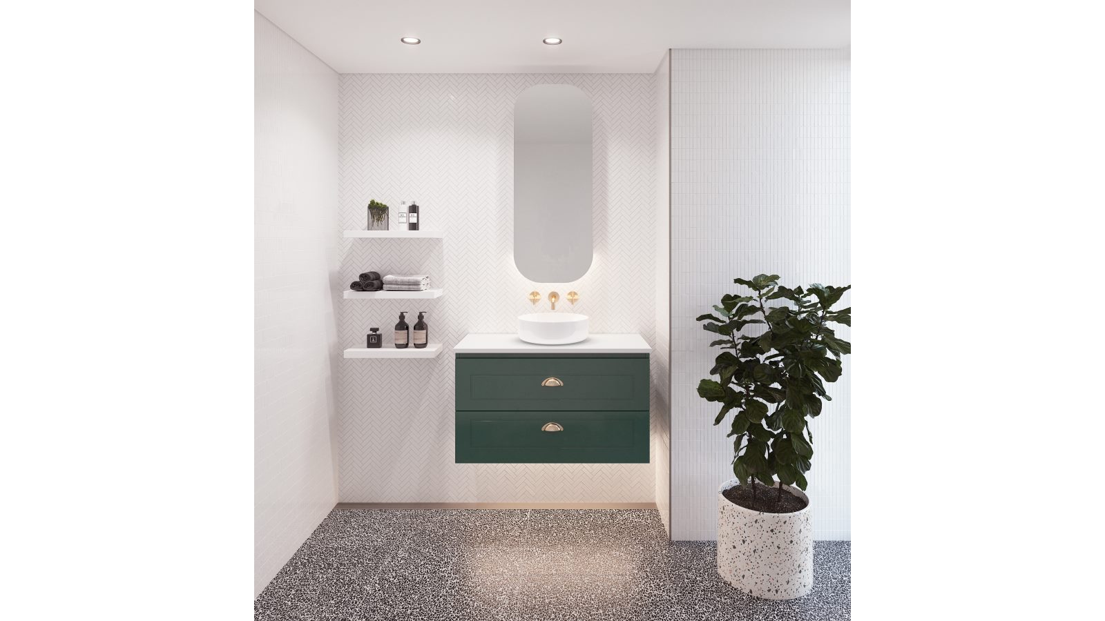 Timberline Nevada Plus Classic 900mm Wall Hung Vanity with Silk Surface Top