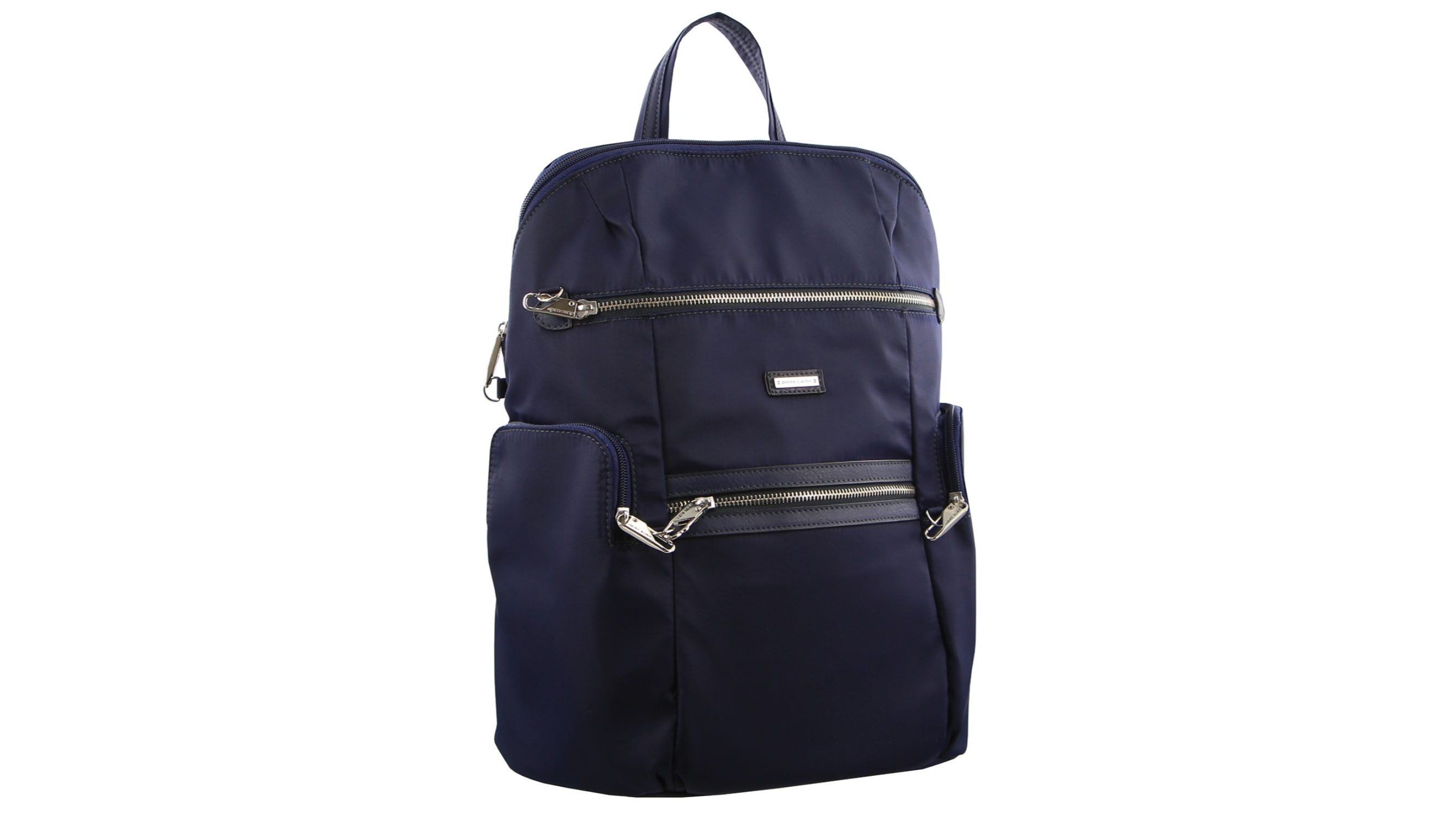 Pierre Cardin Slash-Proof Nylon Backpack - Navy