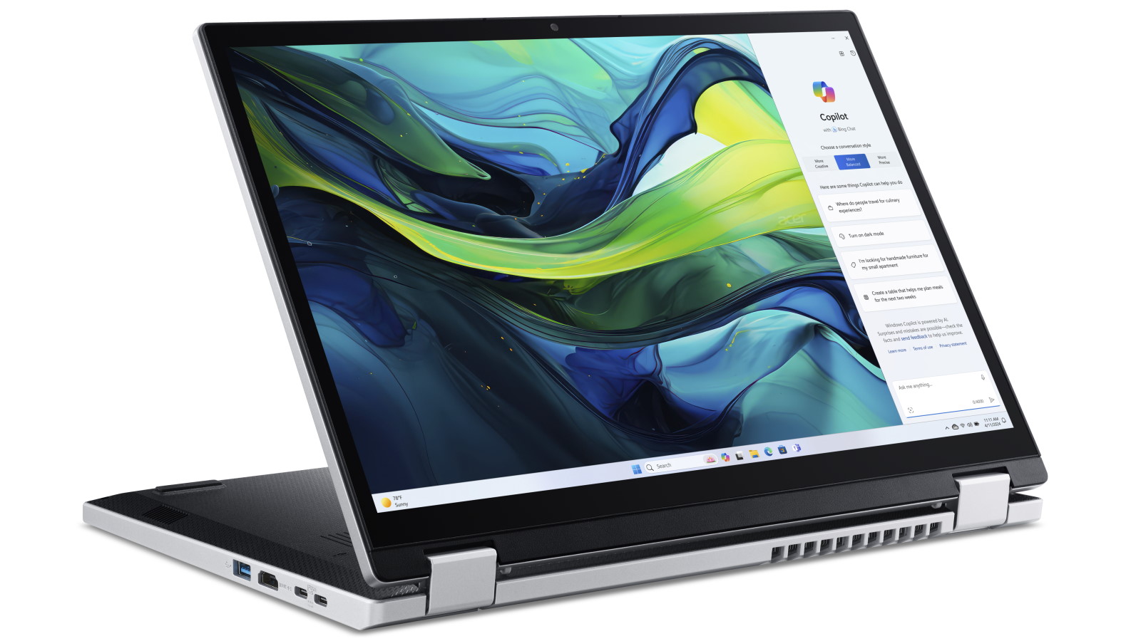 Acer Aspire Go Spin 14-inch Core 3-N355/8GB/512GB SSD 2-in-1 Laptop