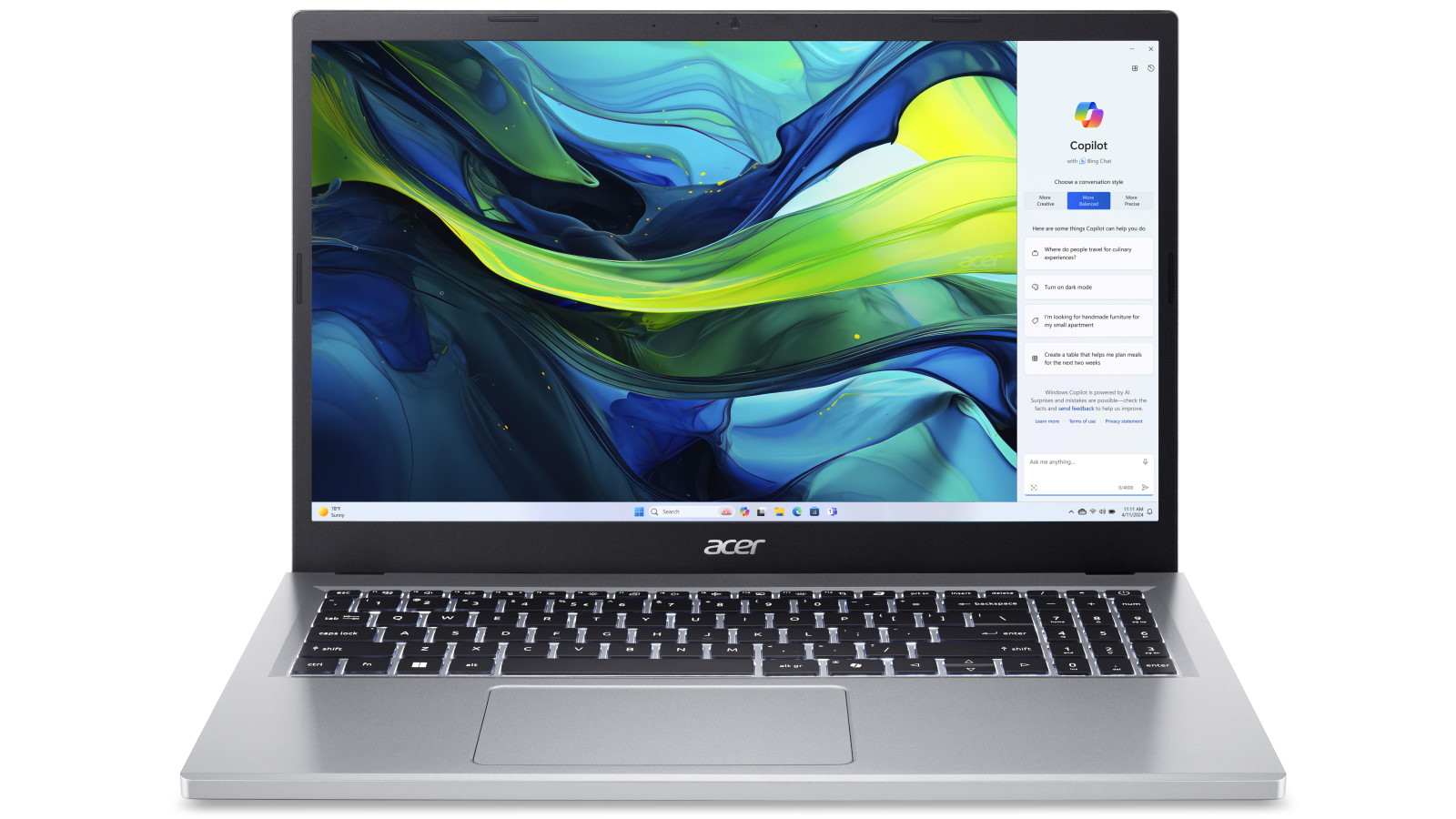 Acer Aspire Go 15.6-inch Core 3-N355/16GB/512GB Laptop