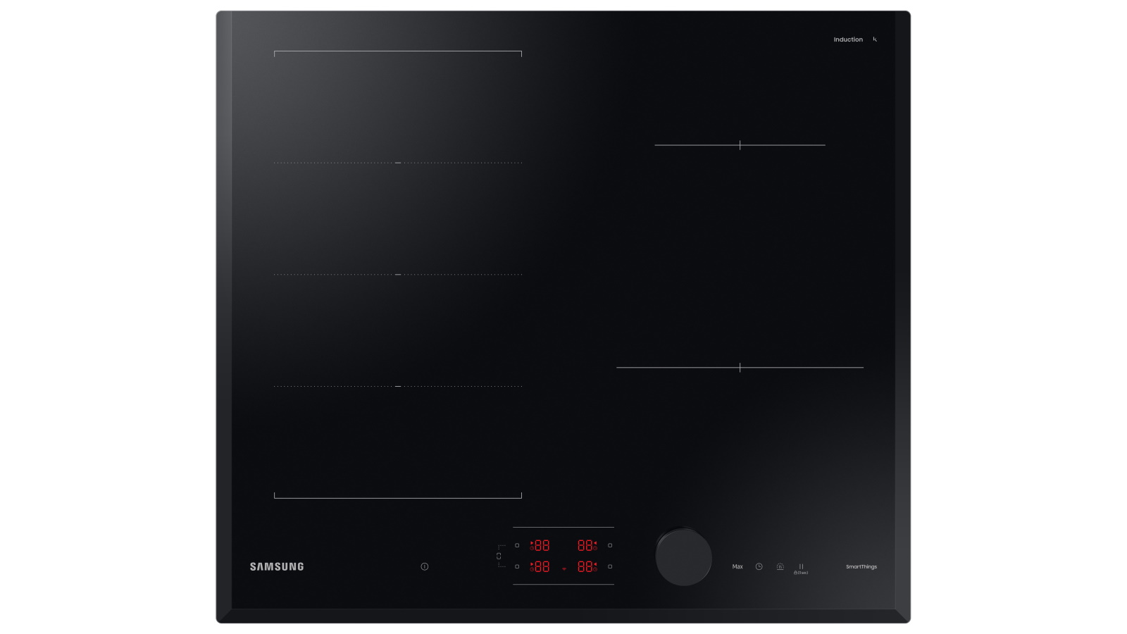 Samsung 600mm 4 Zone Induction Cooktop with Magnetic Knob - Black