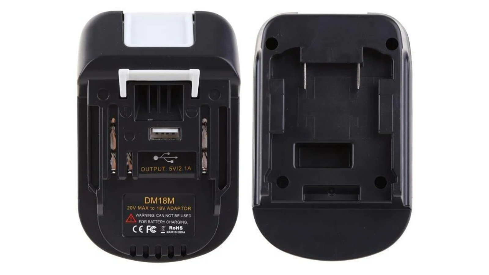 BatteryMate DM18M Battery Adapter for Milwaukee 18V/Dewalt 20V