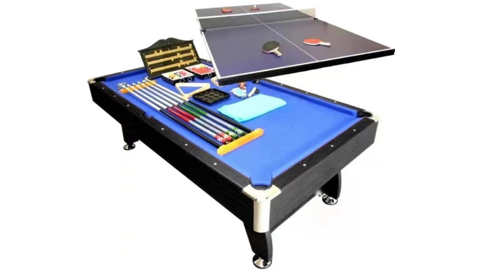 Ksports Pub Size Pool Table 8FT Ball Return Snooker Billiard Table 2.5cm Table Top with Full