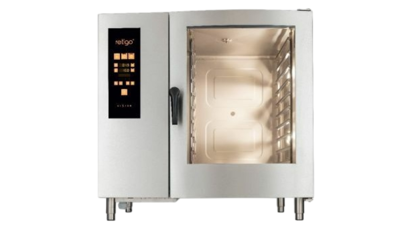 Retigo 12 x 2/1 GN or 24 X 1/1 GN Tray Orange Vision Range Combi Oven