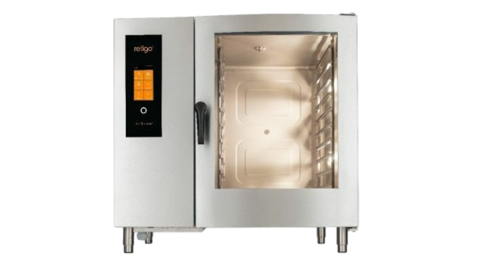Retigo 12 x 2/1 GN or 24 X 1/1 GN Tray Orange Plus Vision Range Combi Oven
