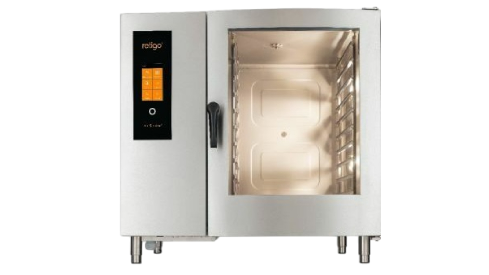 Retigo 20 x 2/1 GN or 40 x 1/1 GN Tray Orange Plus Vision Range Combi Oven