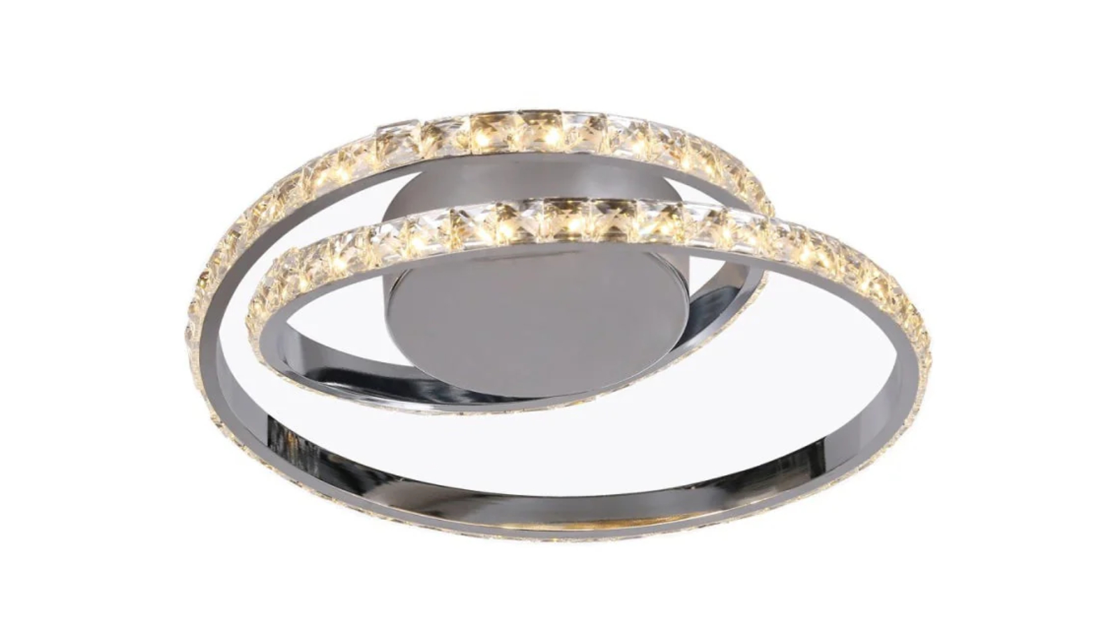 Luminea Zanelli Dimmable Modern Elegant LED Ceiling Light - Chrome