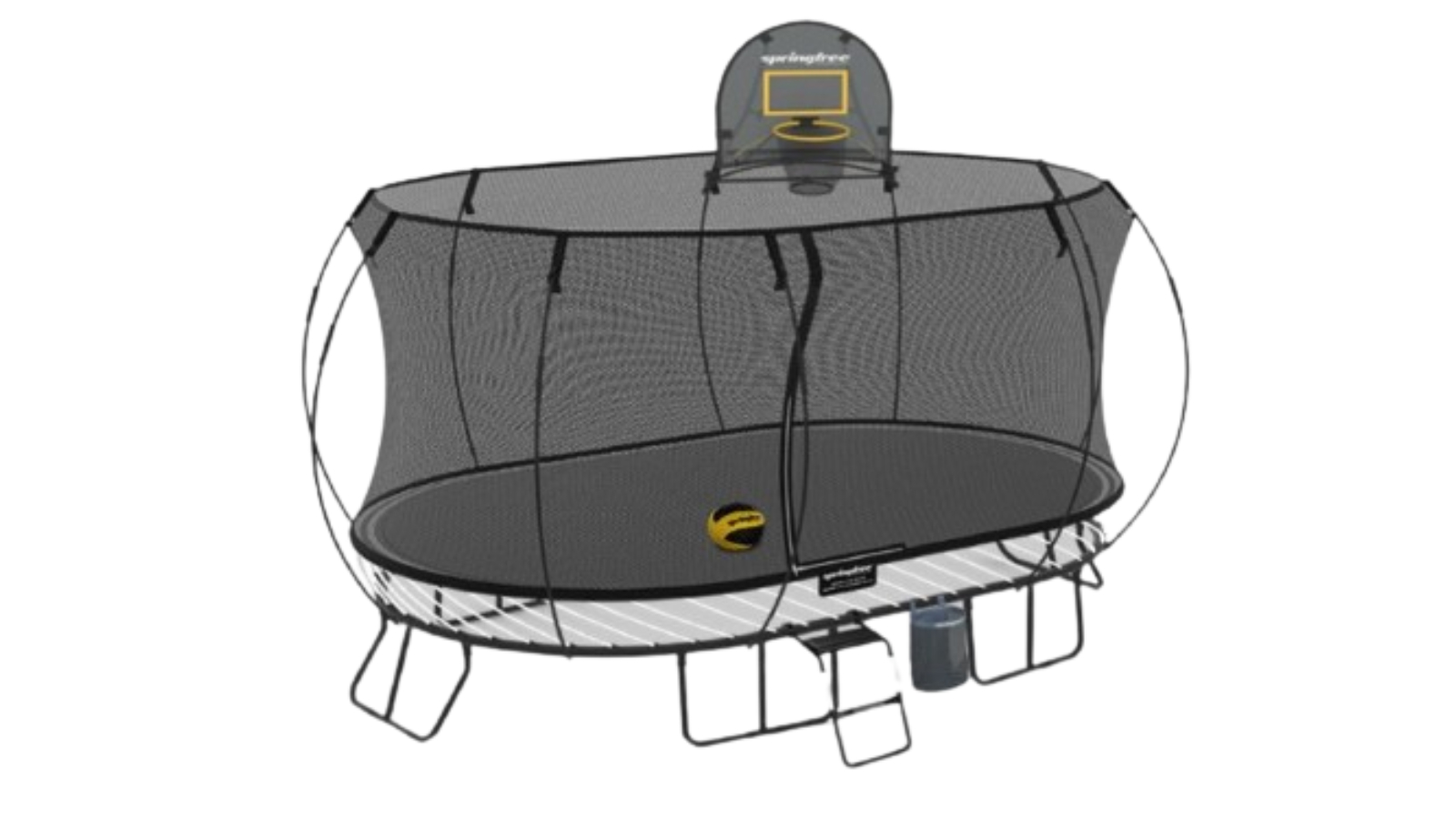Springfree Large Oval Trampoline 2.4m x 4m Sports Bundle