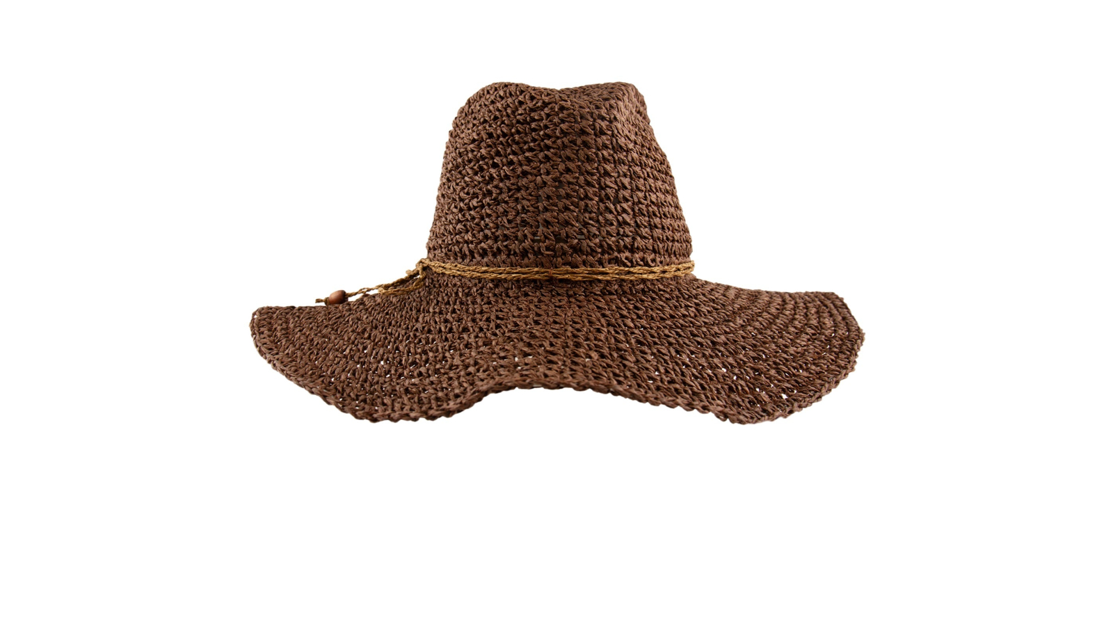 Ocean and Earth Ladies Cebu Soft Wide Brim Straw Hat - Coffee