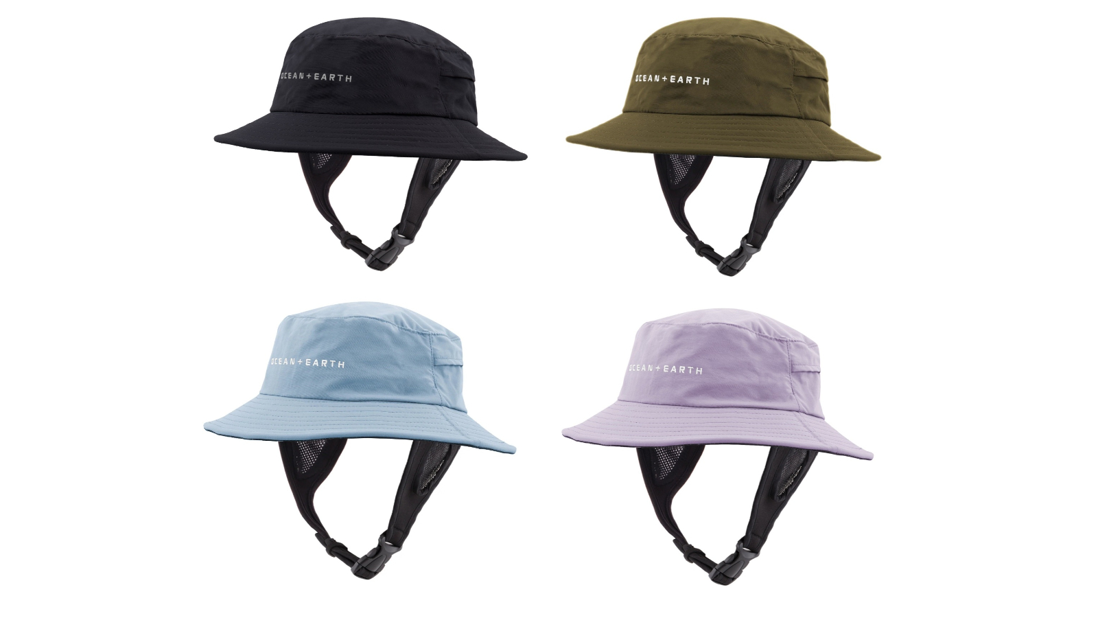 Ocean and Earth Bingin Youth Soft Peak Bucket Surf Hat with Chin Strap